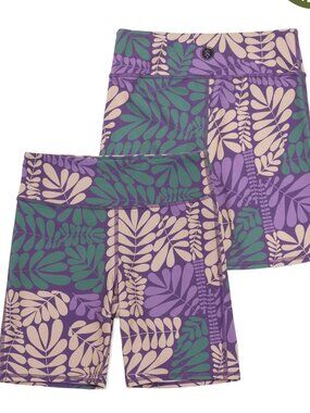 Big Sur Fern Recycled Hiker Short | Purple and Cream